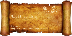 Mitli Ellina névjegykártya